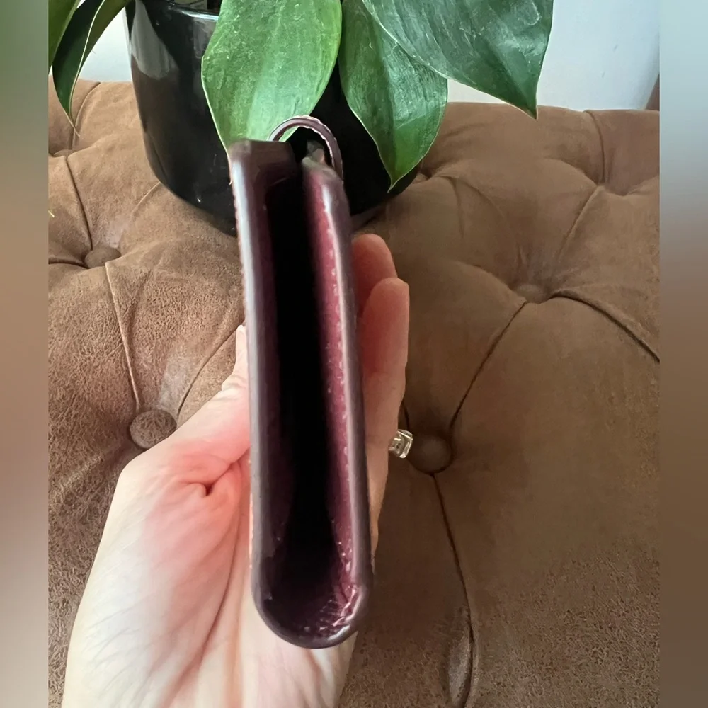 Coach Slim Crossgrain Leather Wallet in Light Coral - Picture 8 of 9